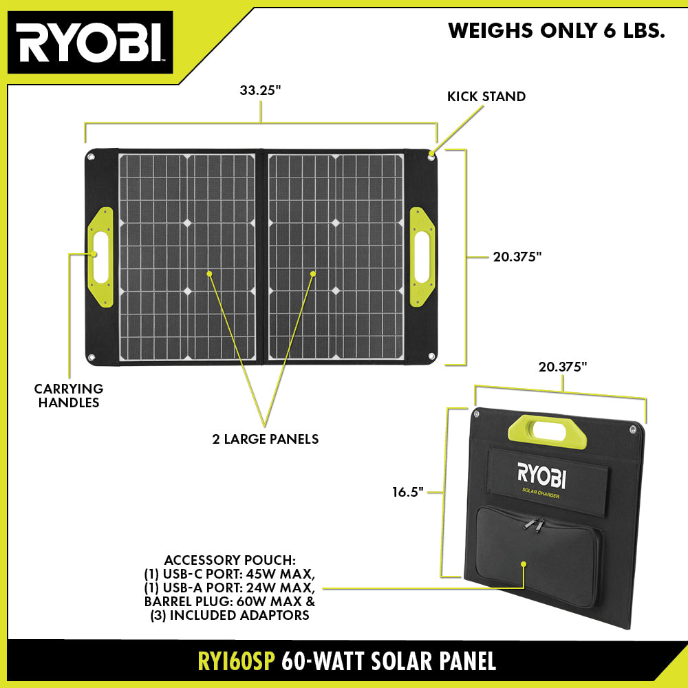 60-WATT FOLDABLE SOLAR PANEL Image 2